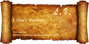 Libal Verner névjegykártya